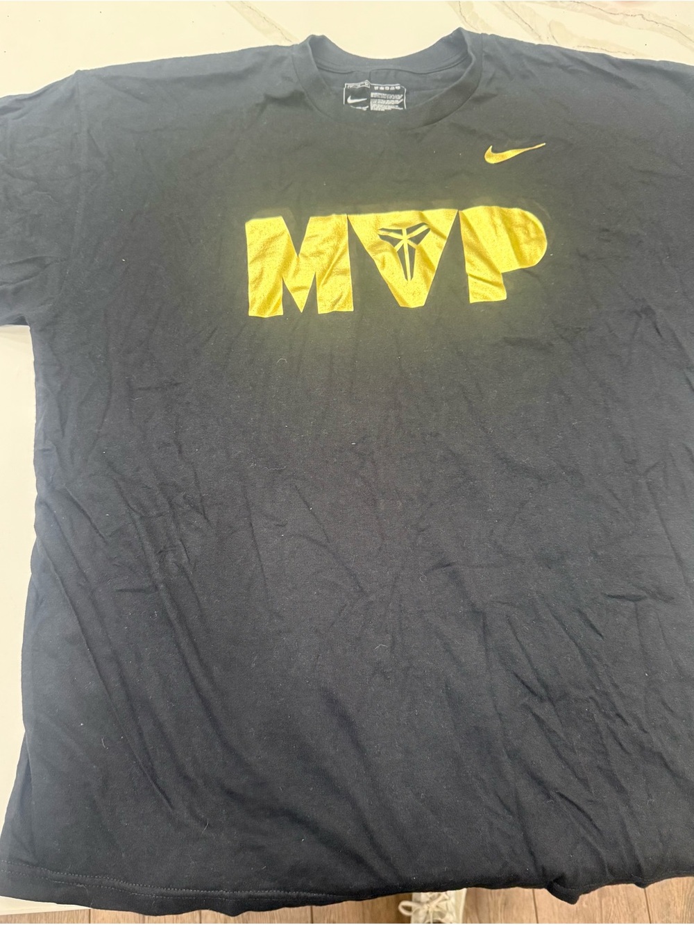 Nike Kobe Black Short Sleeve Tee with Gold MVP Logo